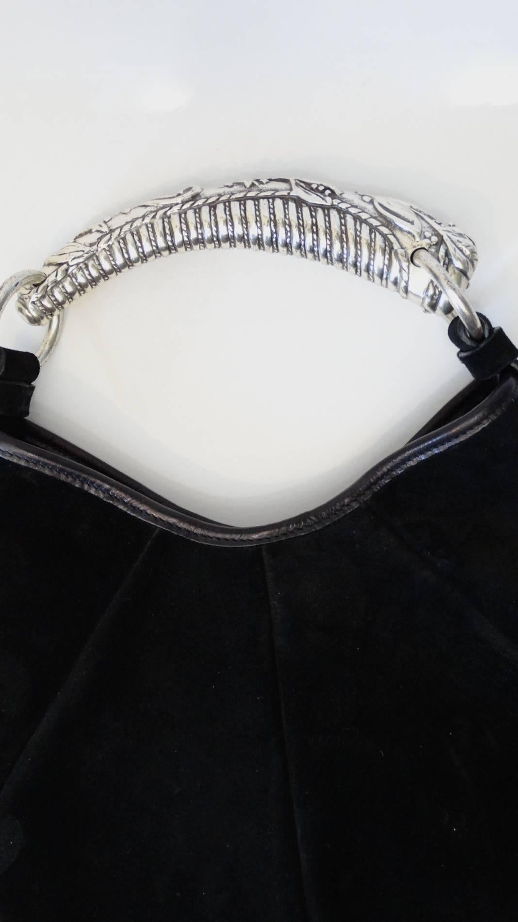 Tom Ford for Yves Saint Laurent Silver Tusk Handle Bag  In Excellent Condition In Scottsdale, AZ