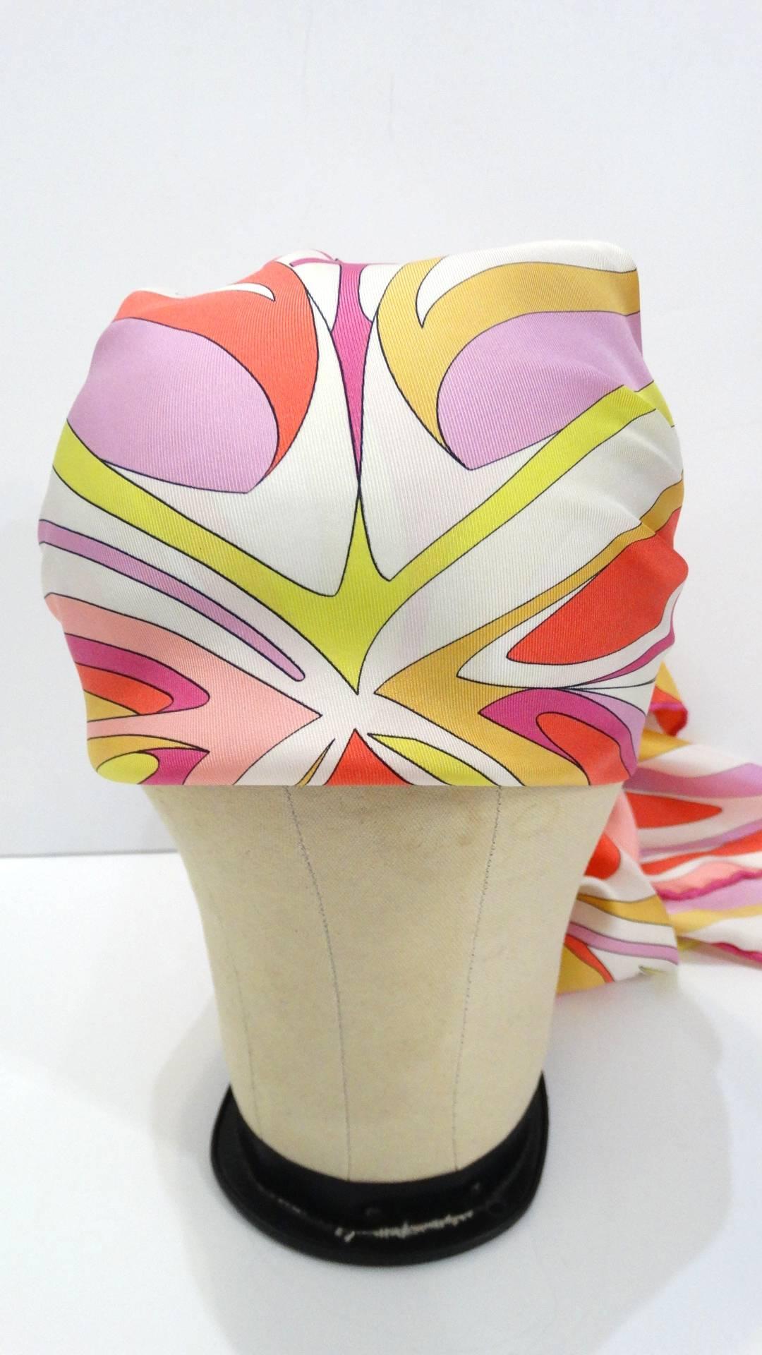 2000s Pucci Psychedelic Clover Printed Scarf 1