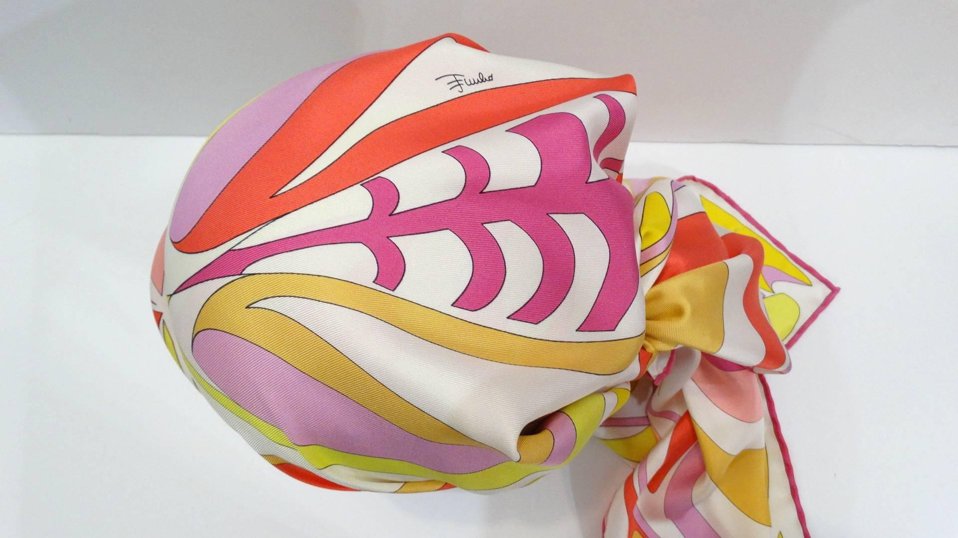 2000s Pucci Psychedelic Clover Printed Scarf 5