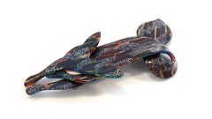 Broche en forme de renard Lea Stein Color Block:: circa 1970