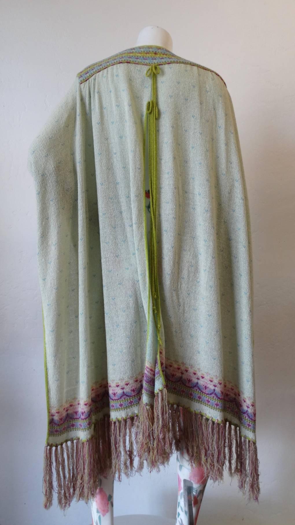 Gray Bill Gibb Knit Duster Jacket, 1970s 