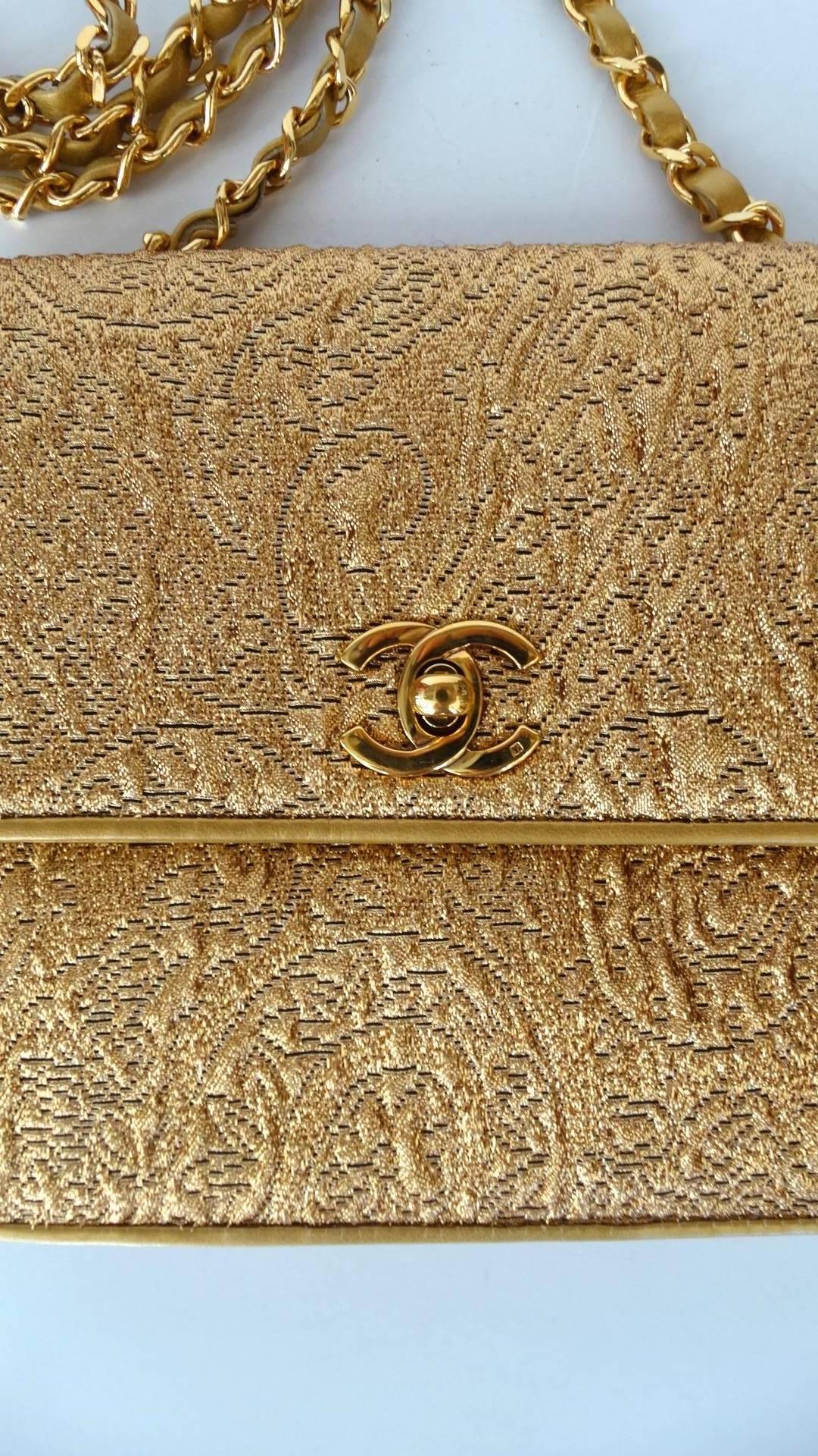 brocade gold bag