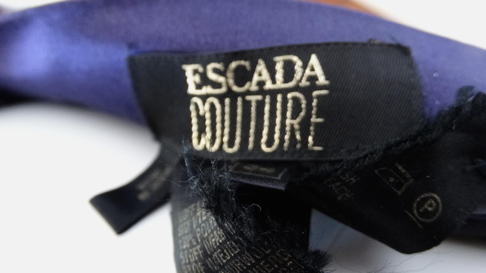 Escada 80s Couture Butterfly Sequin Skirt In New Condition For Sale In Scottsdale, AZ