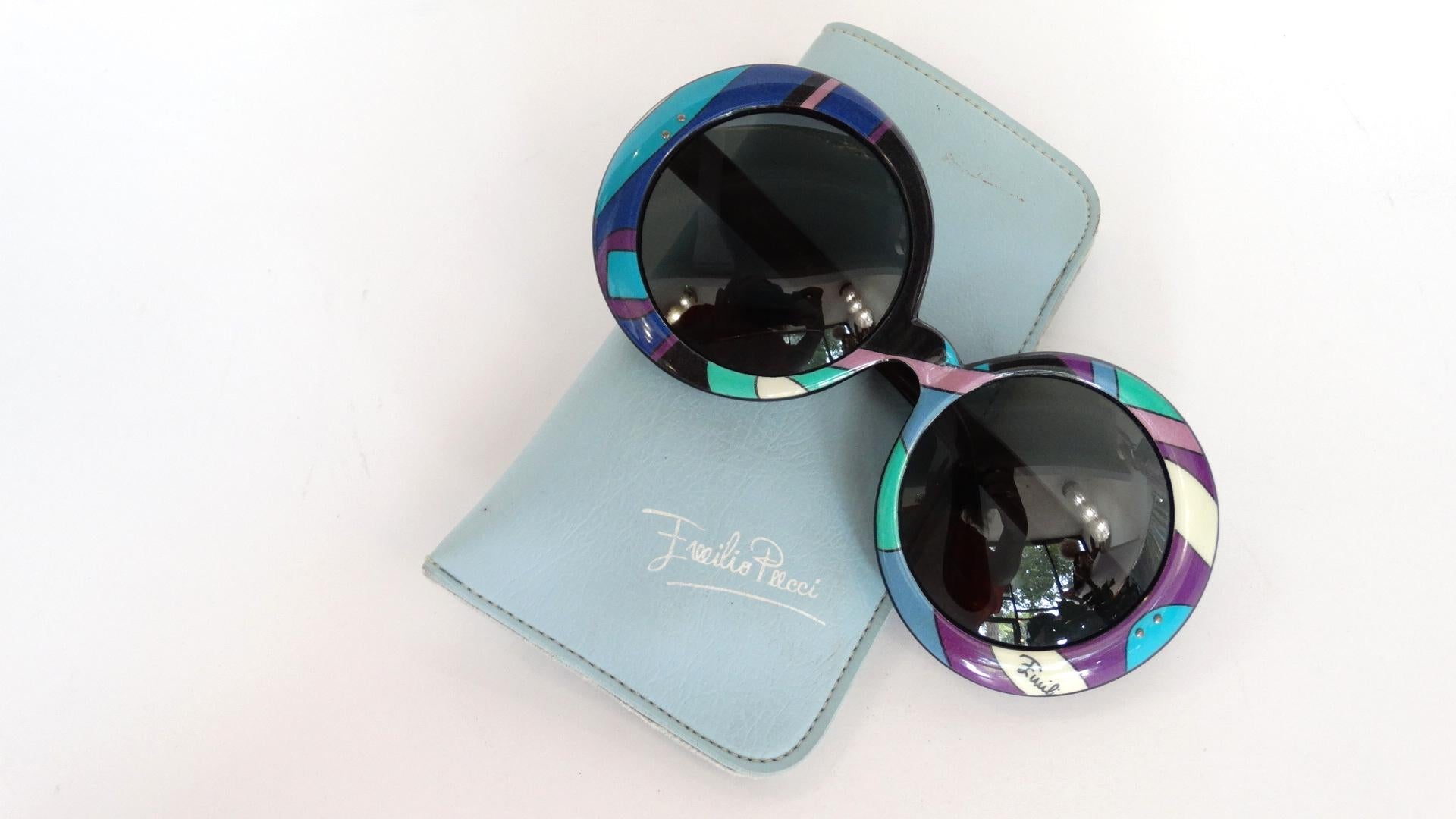 Gray Emilio Pucci Oversized Sunglasses, 1960s