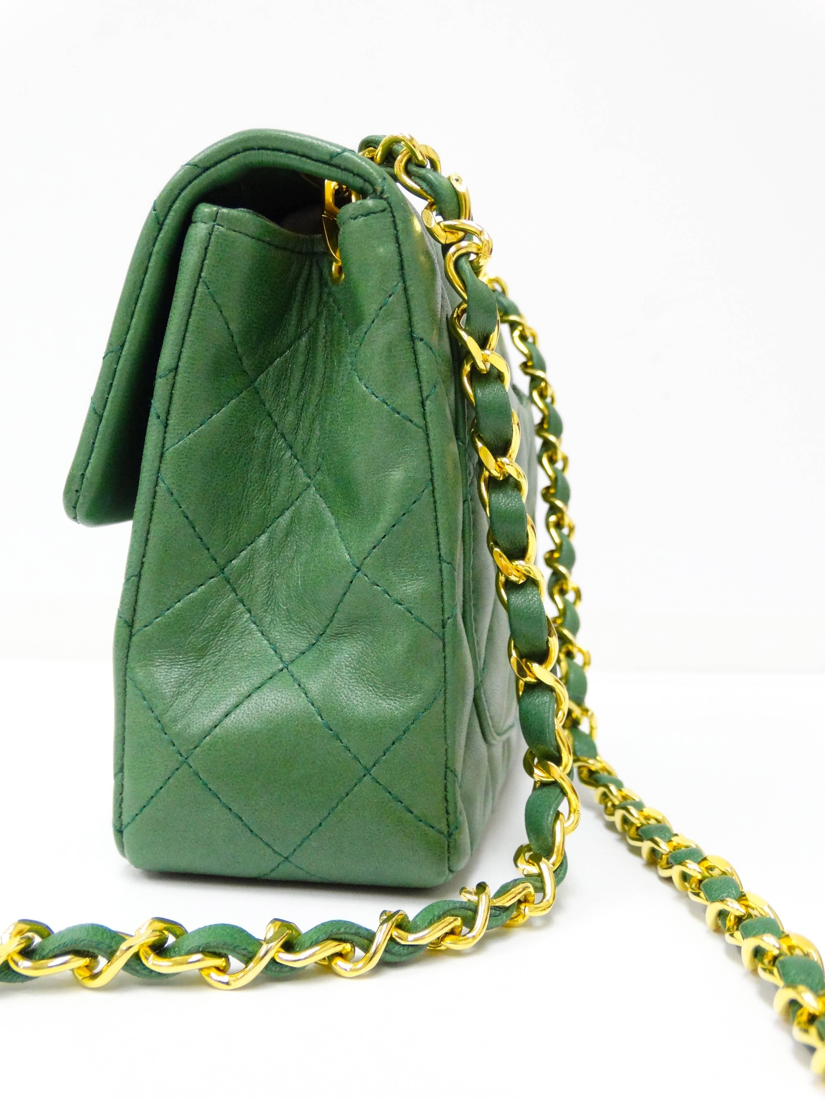 1990s Chanel Quilted Leather Shoulder Bag  1