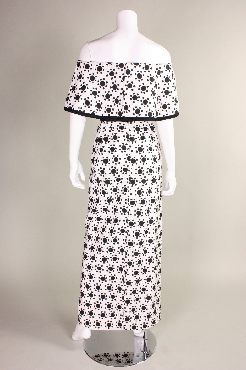 1960's Pierre Cardin Polka Dotted Ensemble In New Condition In Los Angeles, CA