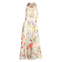 Gucci Vittoria Accornero Flora Dress with Ruffled Collar