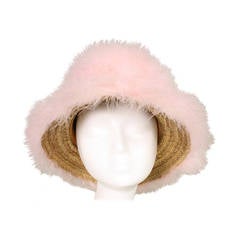 1960's Happy Cappers Pink Marabou Feather Hat