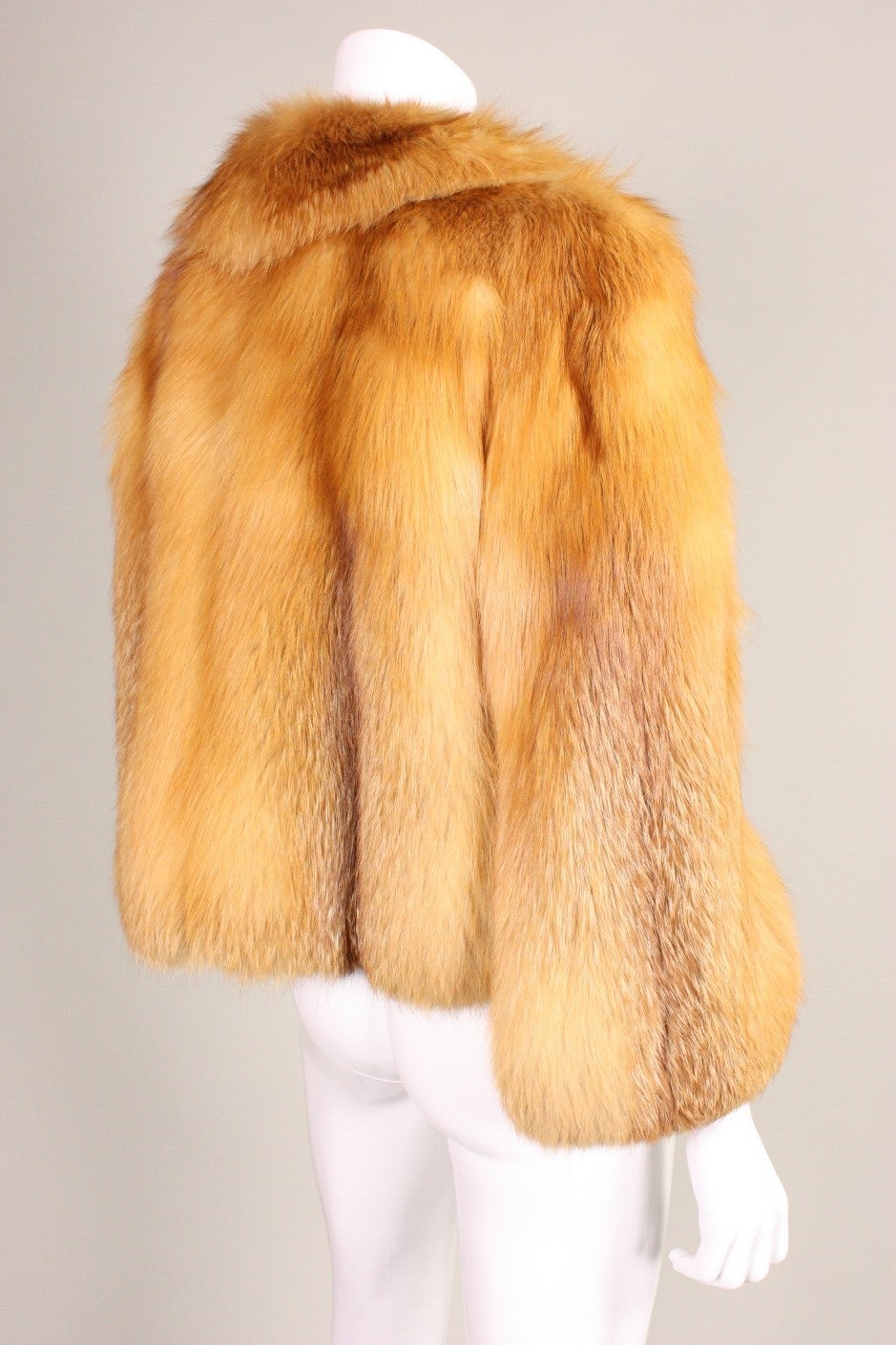 Vintage Fox Fur Jacket In Excellent Condition In Los Angeles, CA