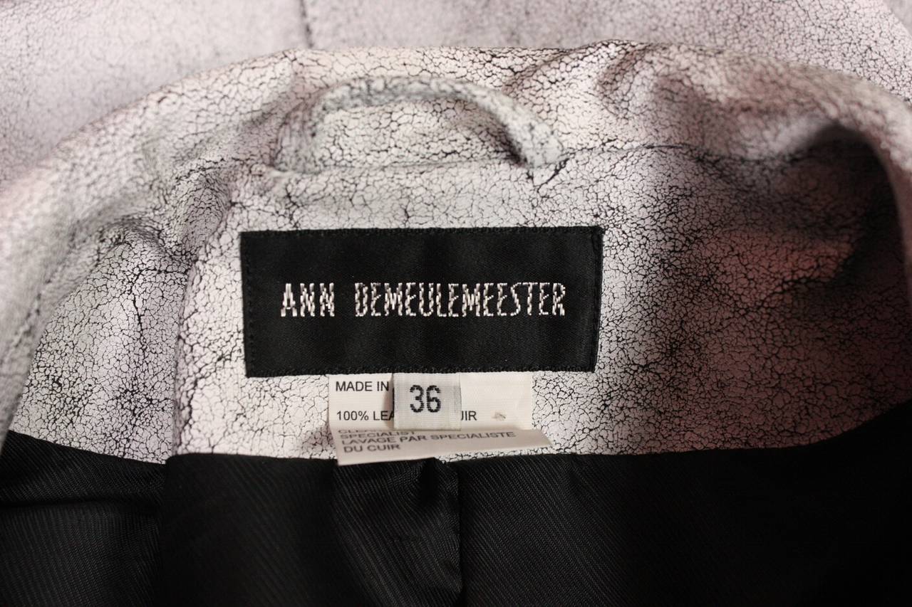 Ann Demeulemeester Textured Leather Jacket For Sale 3
