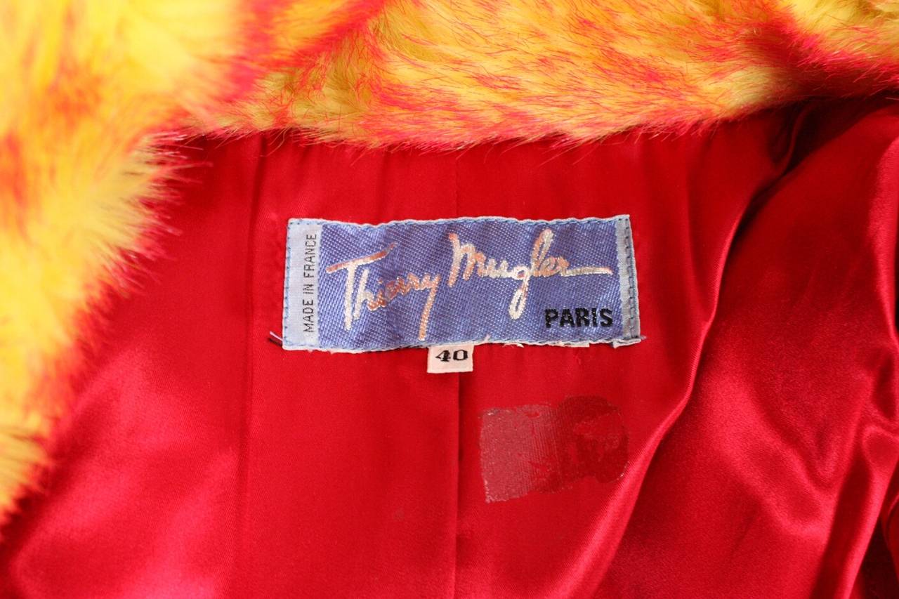 1990's Thierry Mugler Faux Fur Coat 2