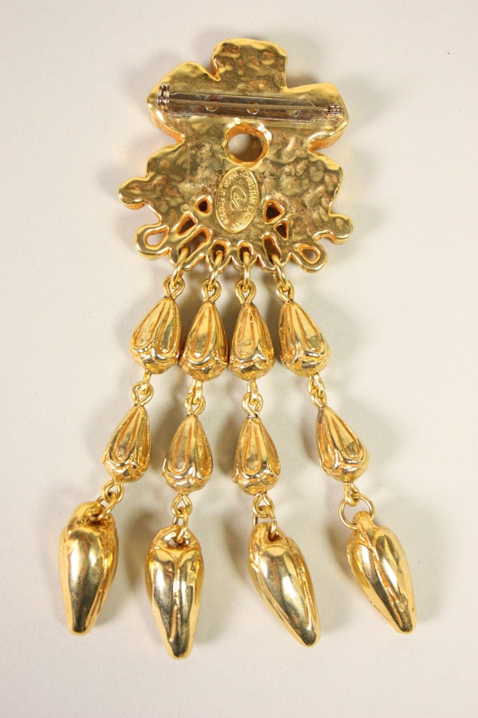Christian Lacroix Gold-Toned Brooch In Excellent Condition In Los Angeles, CA
