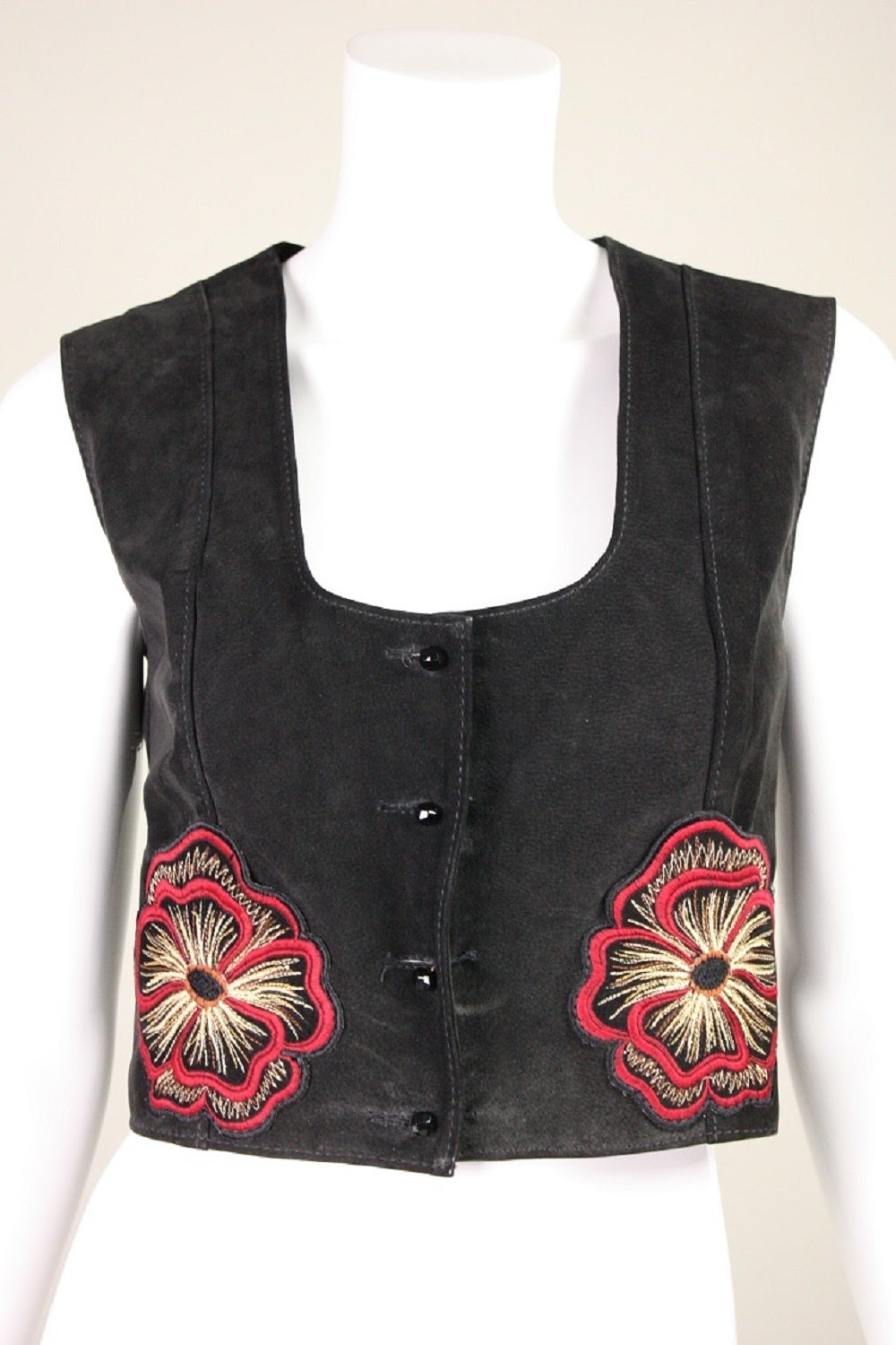 1970's Bill Gibb Suede Jacket & Vest with Embroidery 2