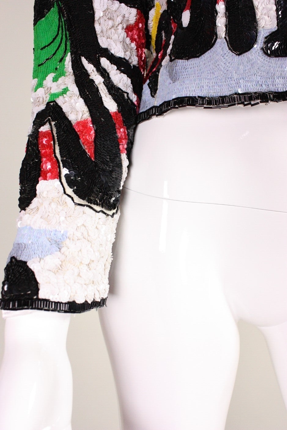 1990's Jeanette for St. Martin sequined Miro Jacket 3