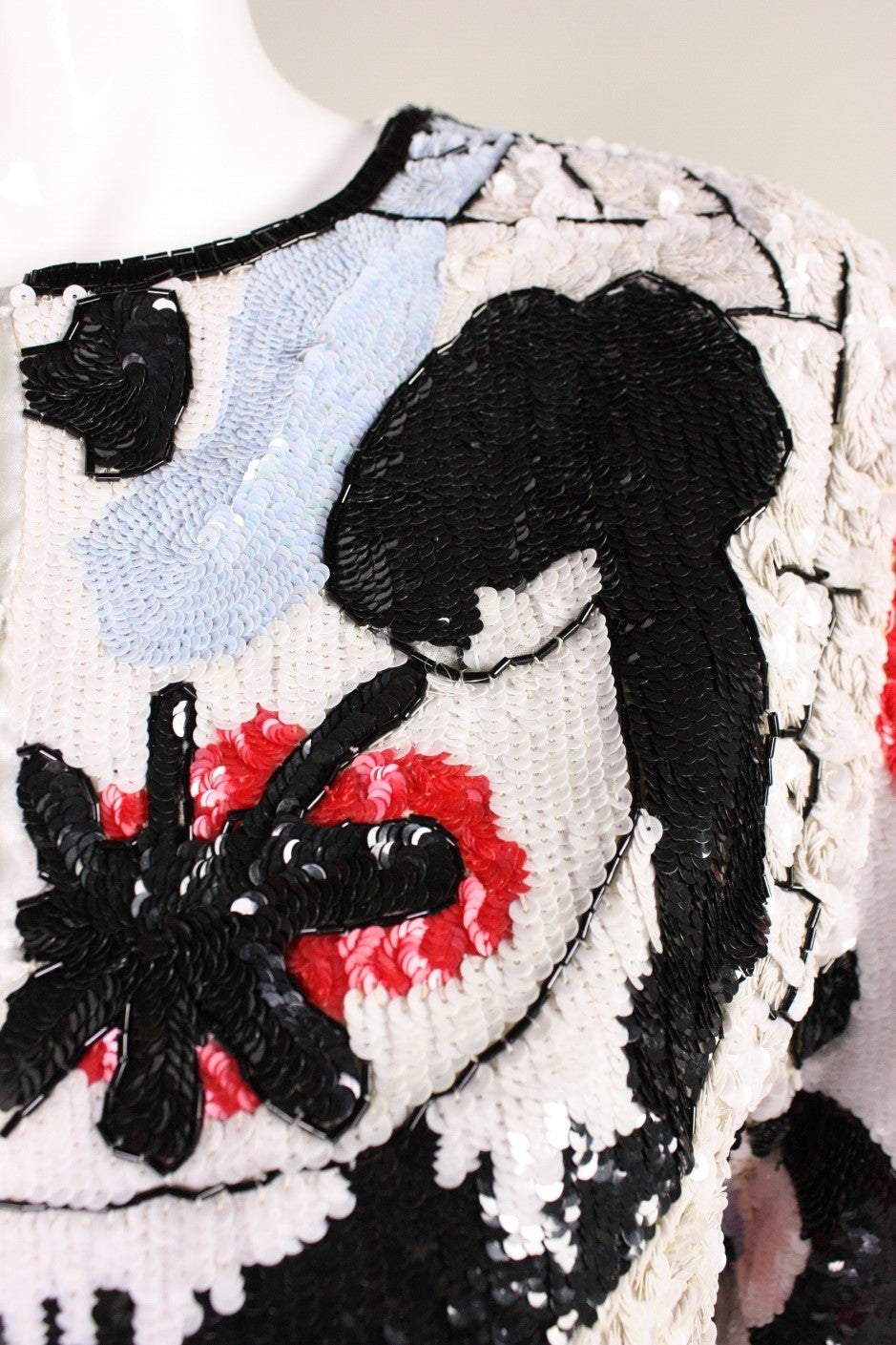 1990's Jeanette for St. Martin sequined Miro Jacket 2