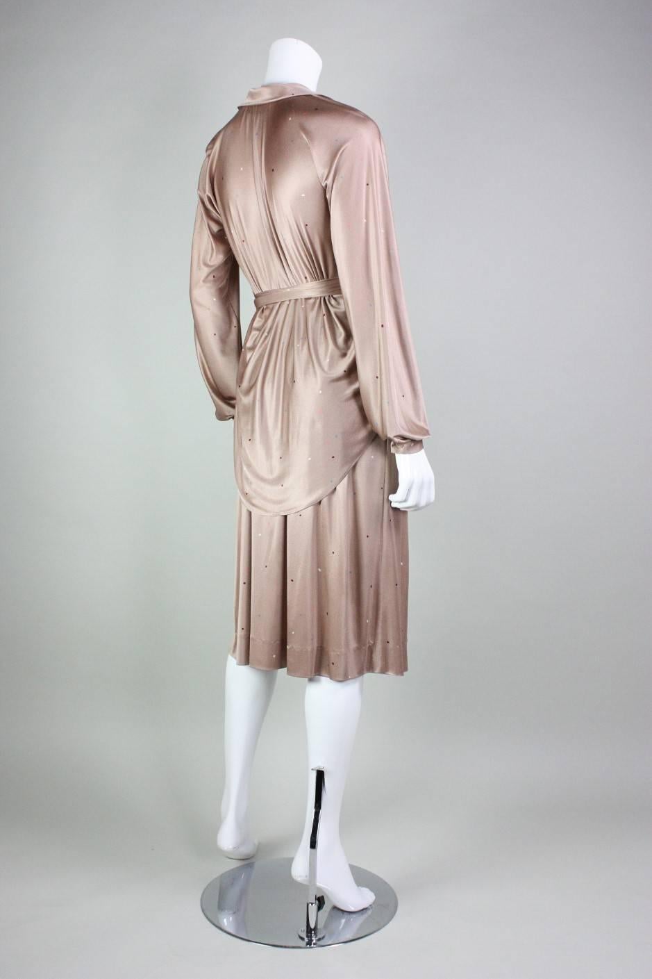 1970's Halston IV Jersey Ensemble In Excellent Condition For Sale In Los Angeles, CA