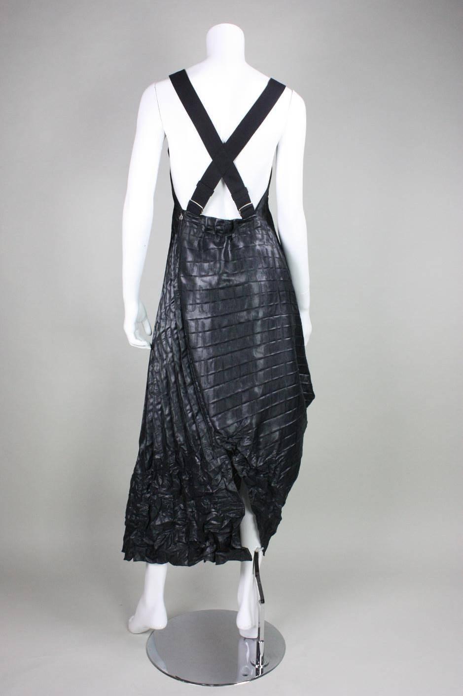 Marithe + Francois Girbaud Pleated Pinafore Dress In Excellent Condition For Sale In Los Angeles, CA