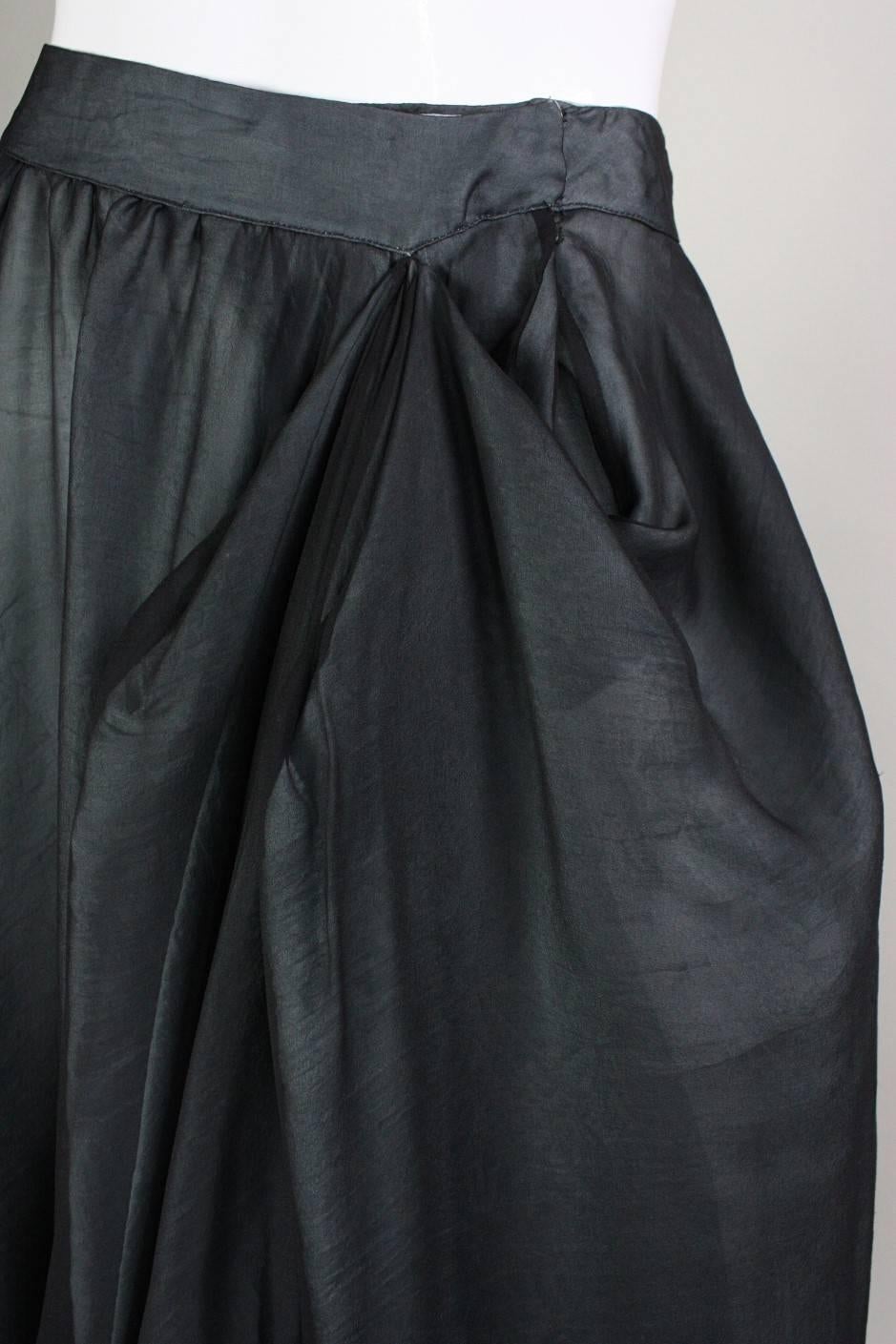 Giorgio Armani Double-Layered Silk Full Skirt 1
