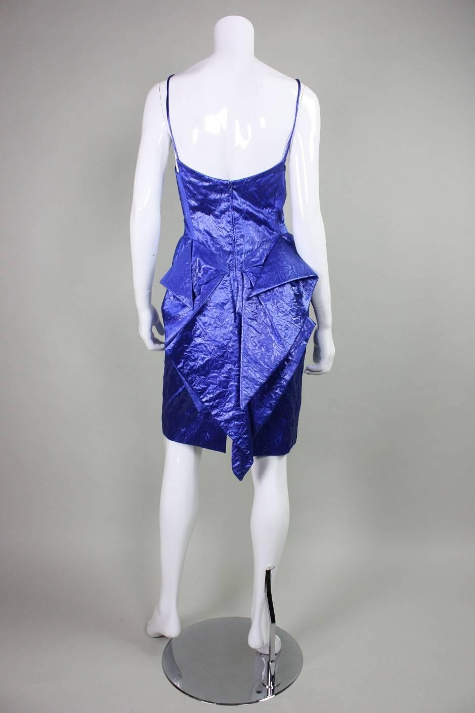 1980's Loris Azzaro Geometric Cocktail Dress & Jacket For Sale 2