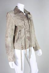 Ann Demeulemeester Leather Jacket with Tassel Detailing
