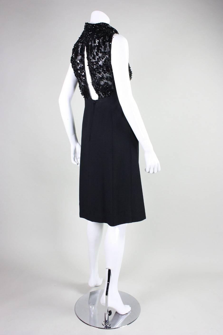 1960's Beaded Italian Cocktail Dress In Excellent Condition For Sale In Los Angeles, CA
