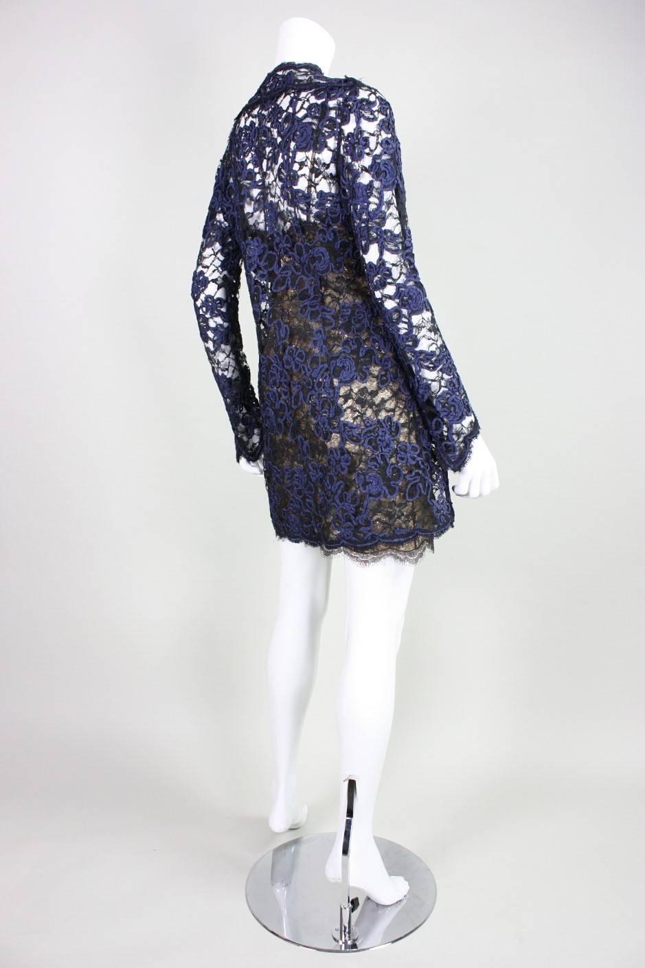 1990's Geoffrey Beene Lace Ensemble In Excellent Condition For Sale In Los Angeles, CA