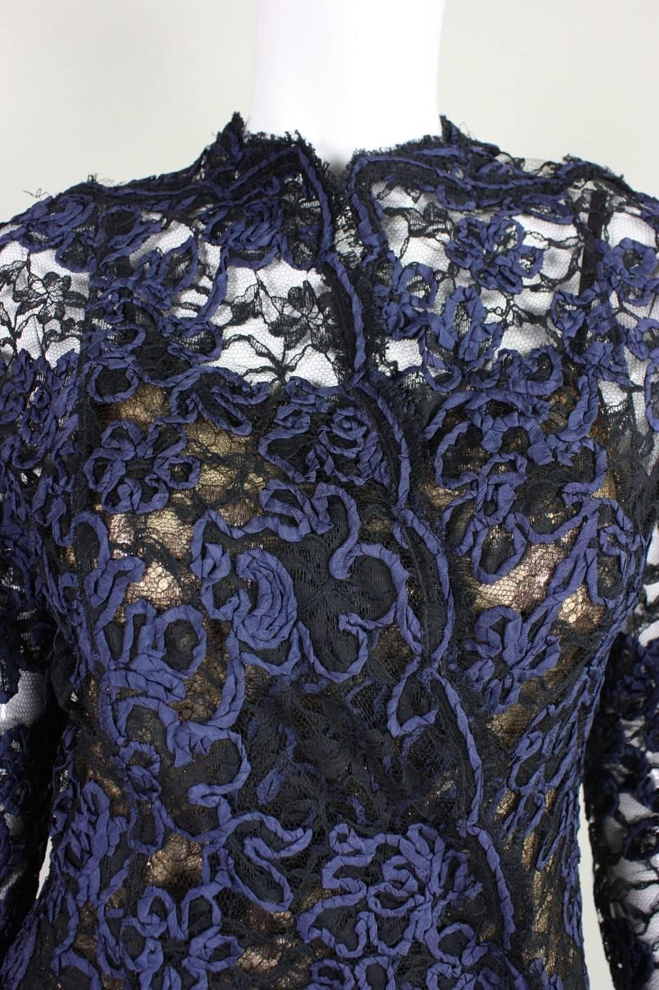 1990's Geoffrey Beene Lace Ensemble For Sale 1