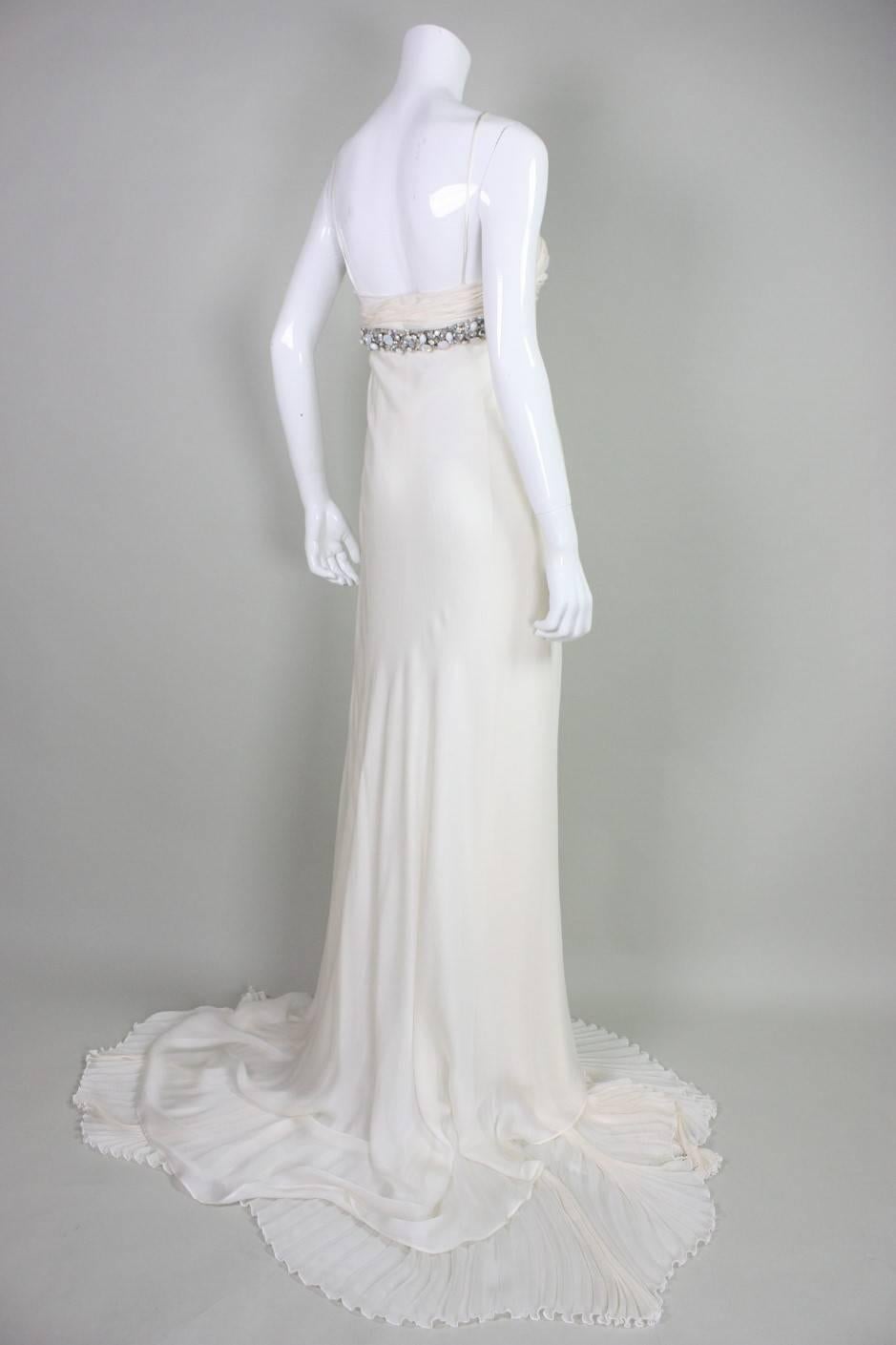 Women's Roberto Cavalli Chiffon Goddess Gown For Sale