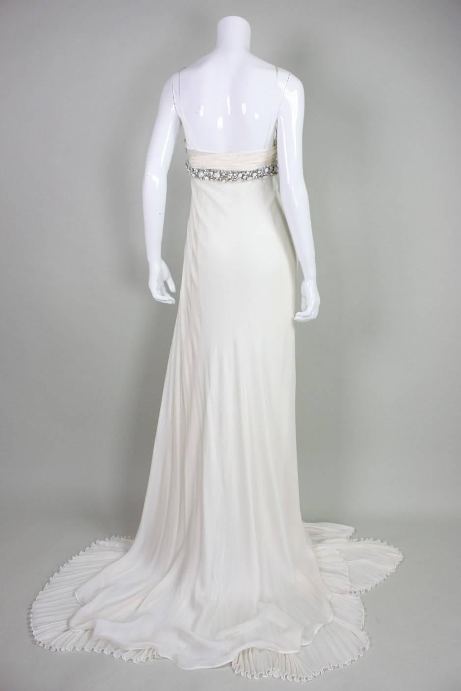 Roberto Cavalli Chiffon Goddess Gown For Sale 1