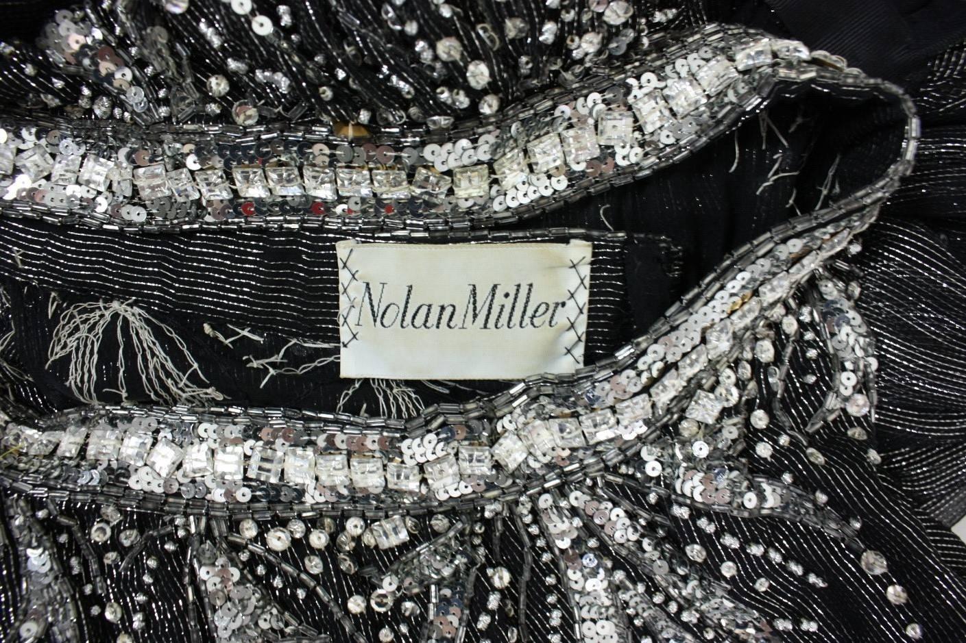 Nolan Miller Cocktail Dress with Sequined Detailing For Sale 3