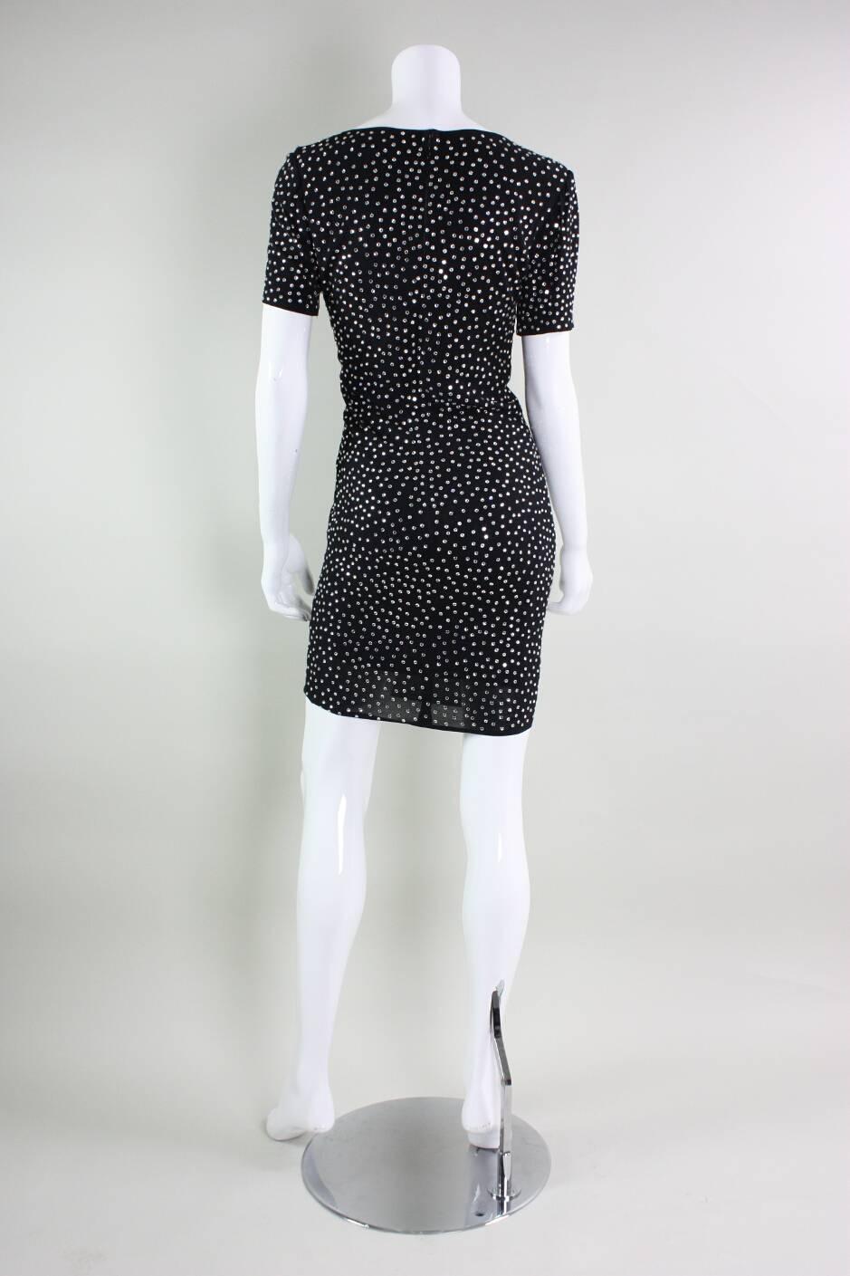 Women's Pamela Dennis Rhinestone Studded Party Dress For Sale