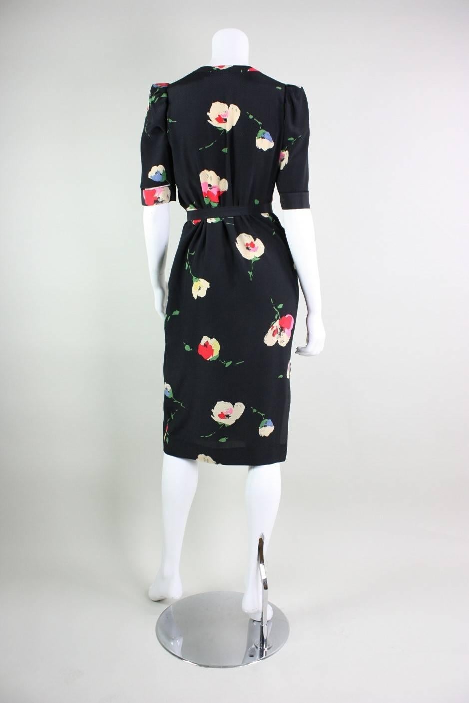 Women's 1970's Chloe Silk Floral Dress