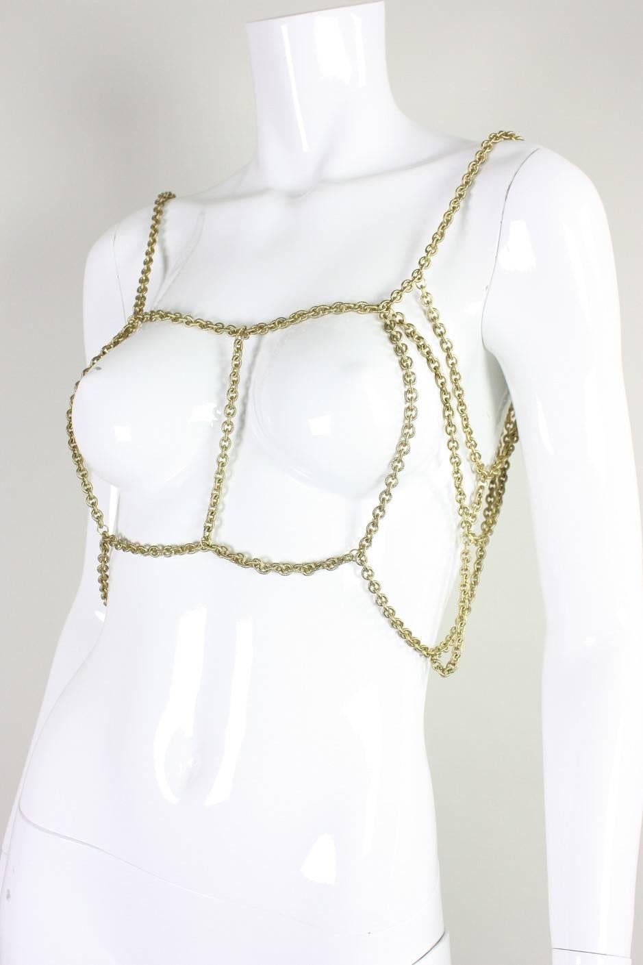 Gold-Toned Chain Body Jewelry In Excellent Condition For Sale In Los Angeles, CA