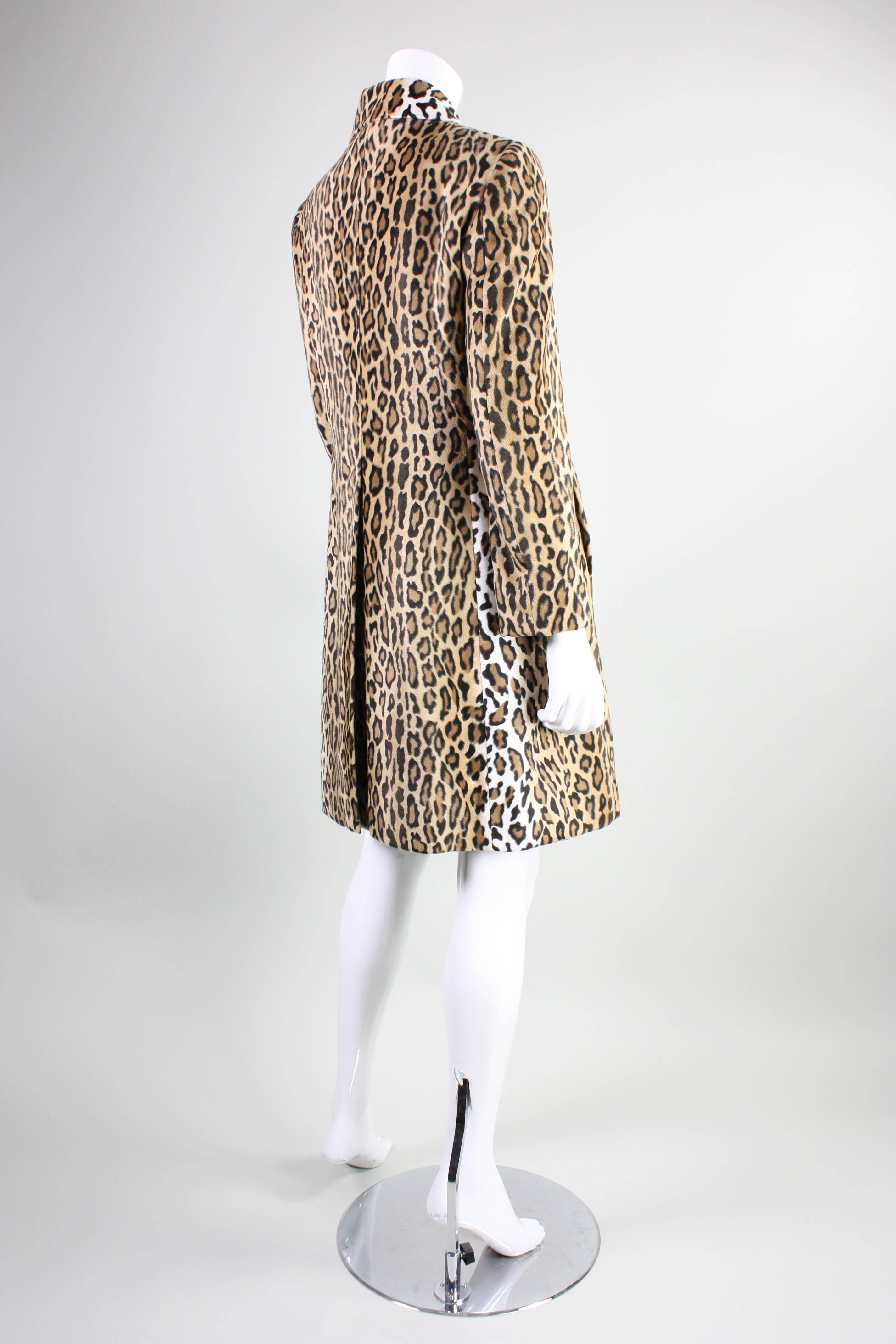 Moschino Faux Leopard Coat, 1990s  In Excellent Condition In Los Angeles, CA