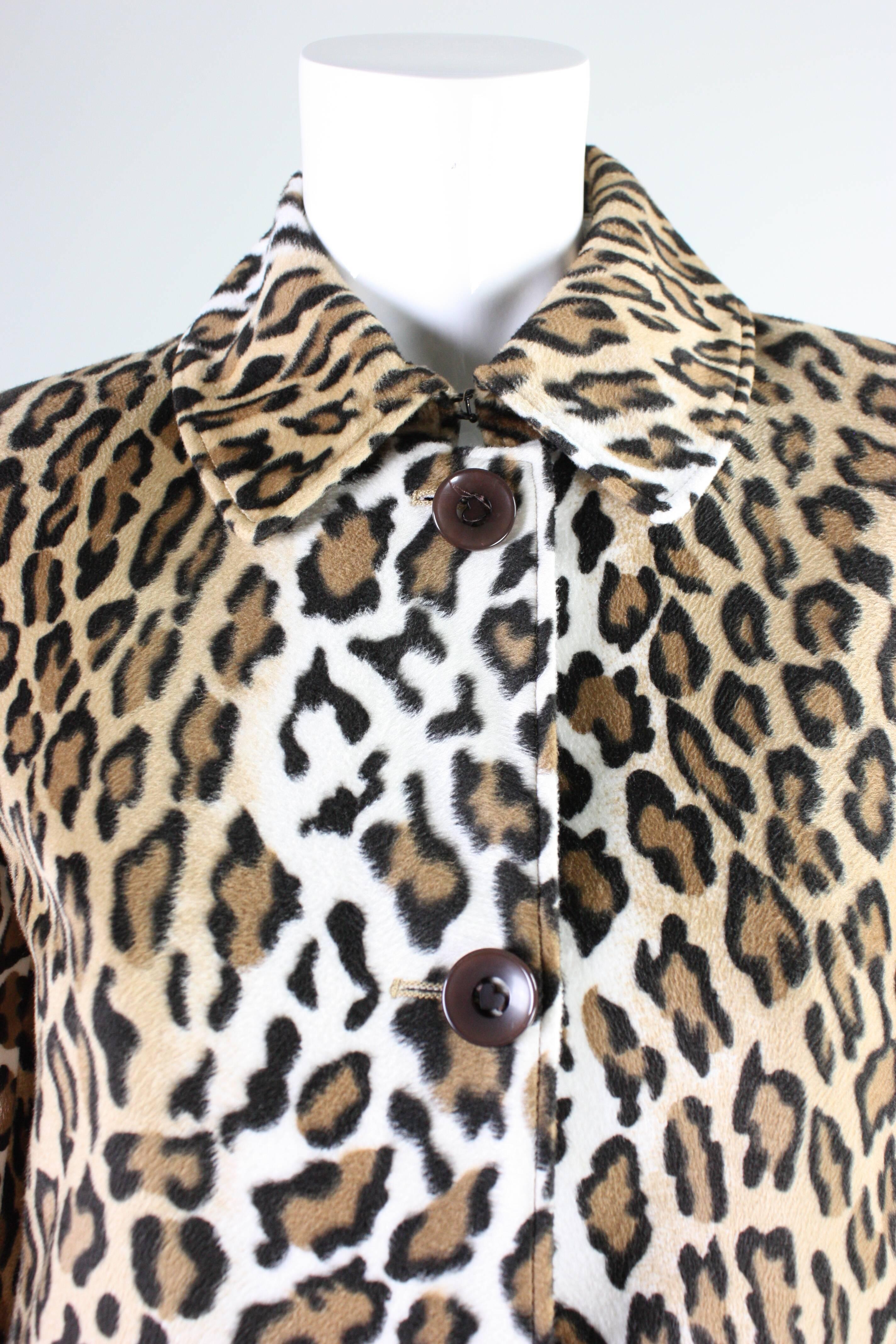 Women's Moschino Faux Leopard Coat, 1990s 