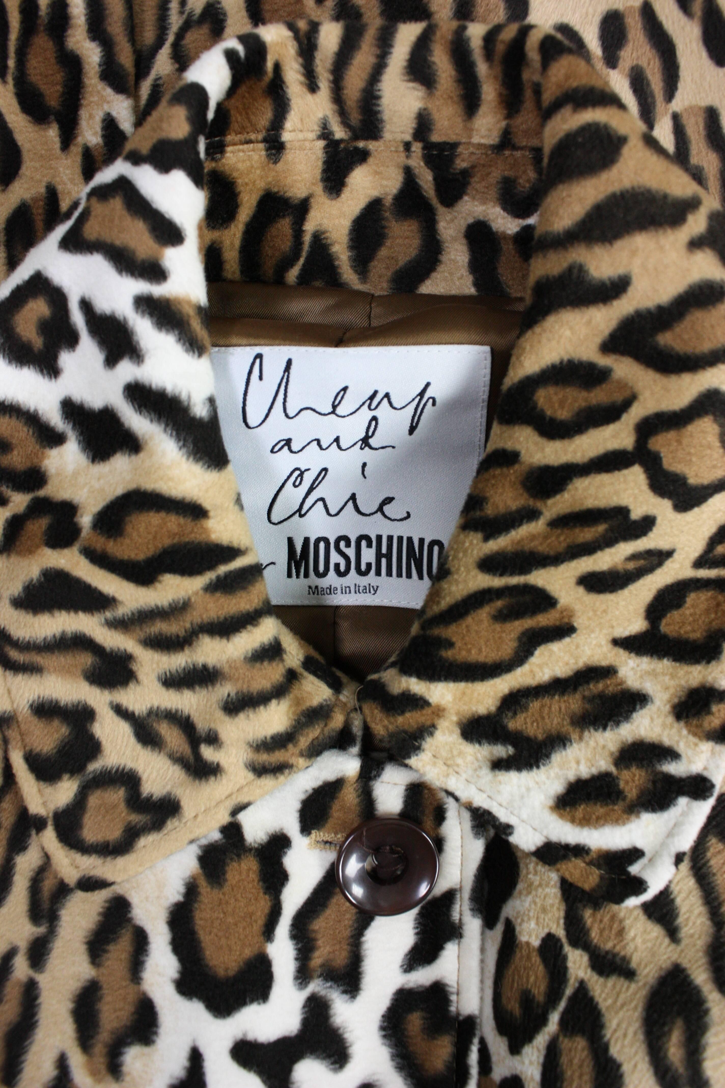 Moschino Faux Leopard Coat, 1990s  2