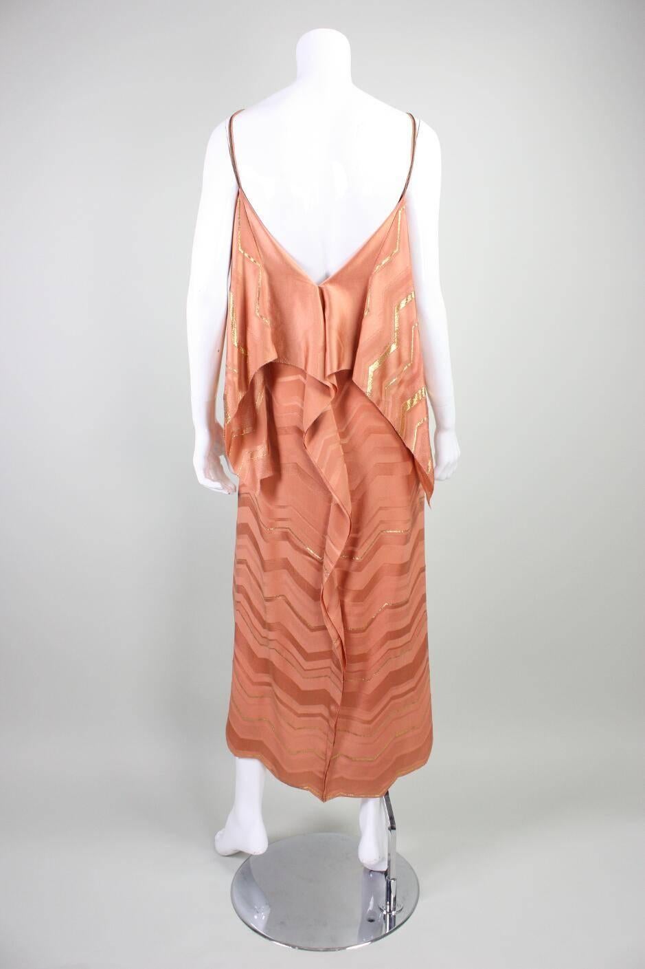 1980's Holly's Harp Metallic Dress and Cocoon Coat 2