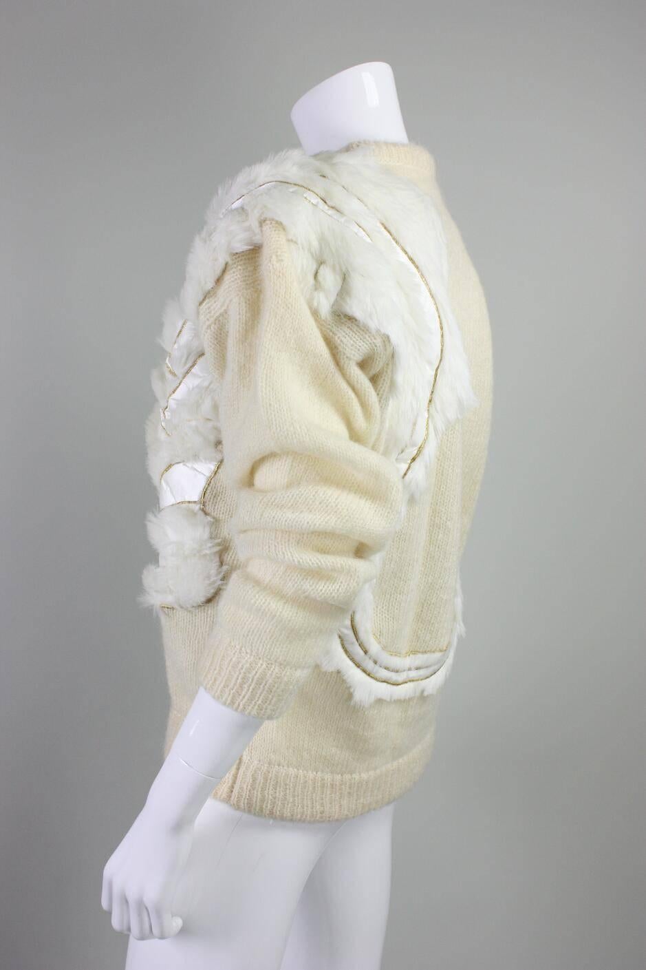 Women's 1980's Kansai Yamamoto Figural Sweater