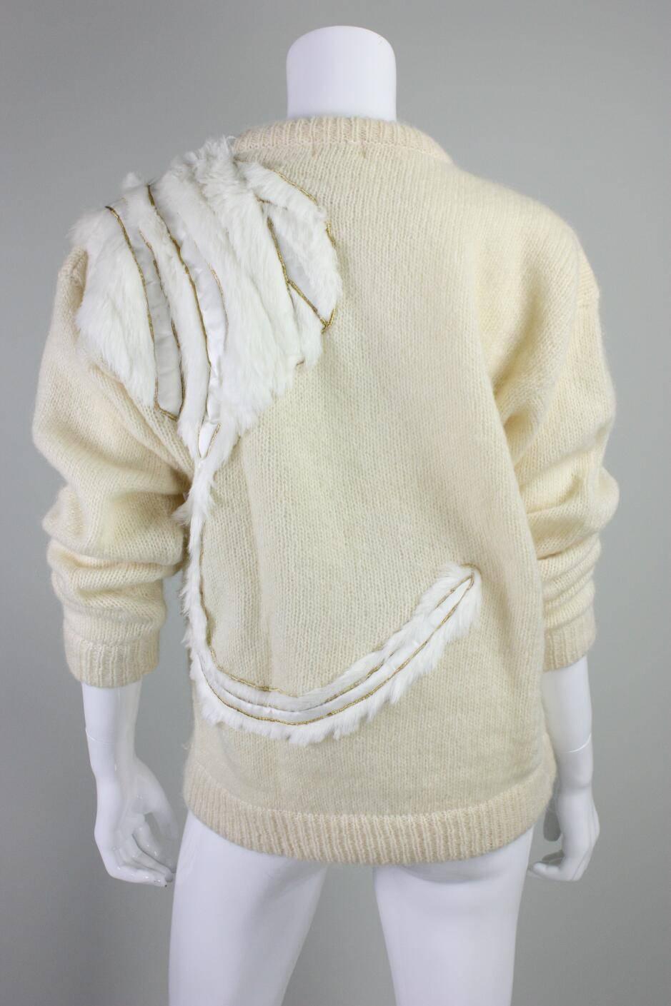1980's Kansai Yamamoto Figural Sweater In Excellent Condition In Los Angeles, CA