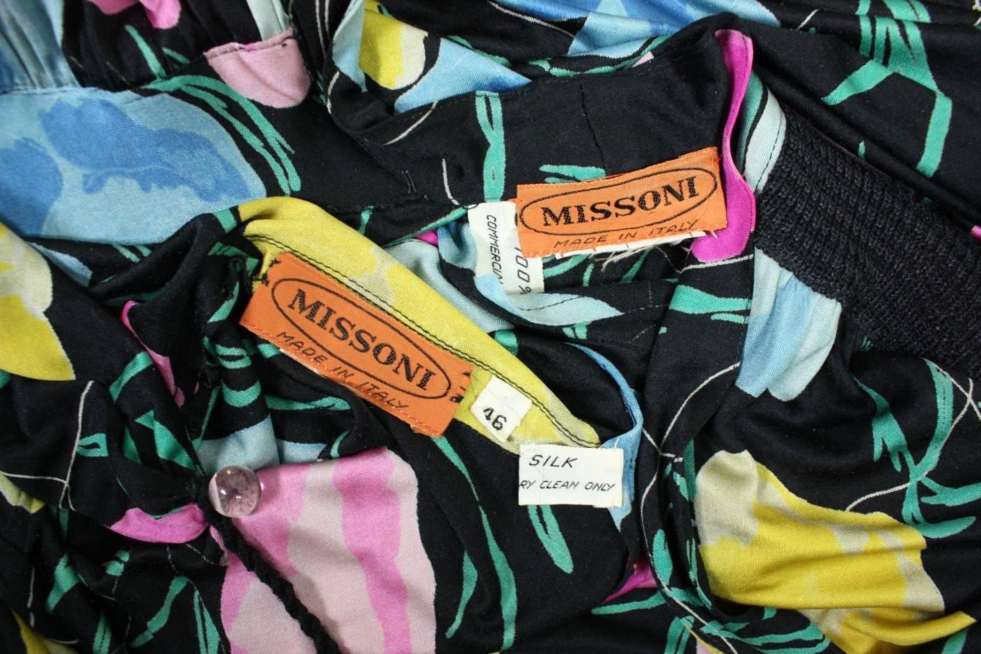 1970's Missoni Silk Jersey Gown & Jacket Ensemble For Sale 5