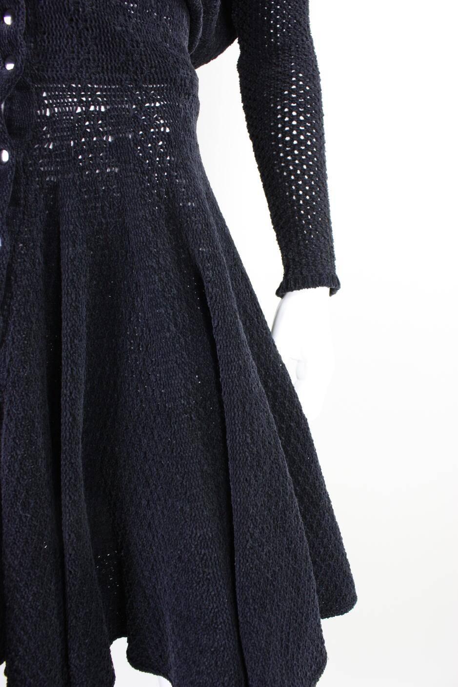1980's Alaia Chenille Knit Dress For Sale 2