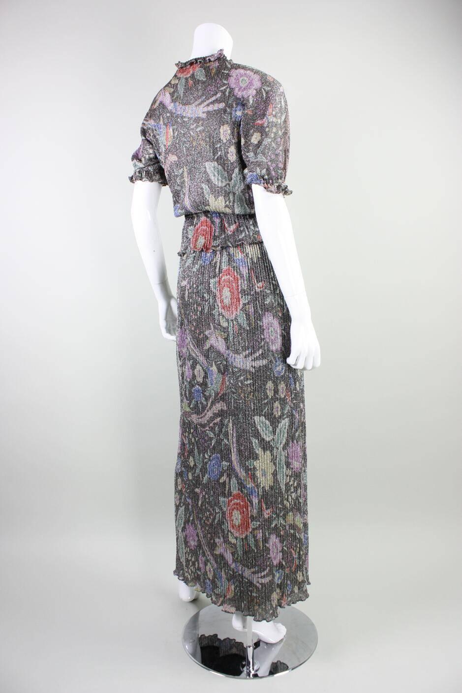 1970's Missoni Metallic Ensemble  In Excellent Condition For Sale In Los Angeles, CA