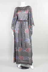 1970's Missoni Lurex Gown with Floral Motif