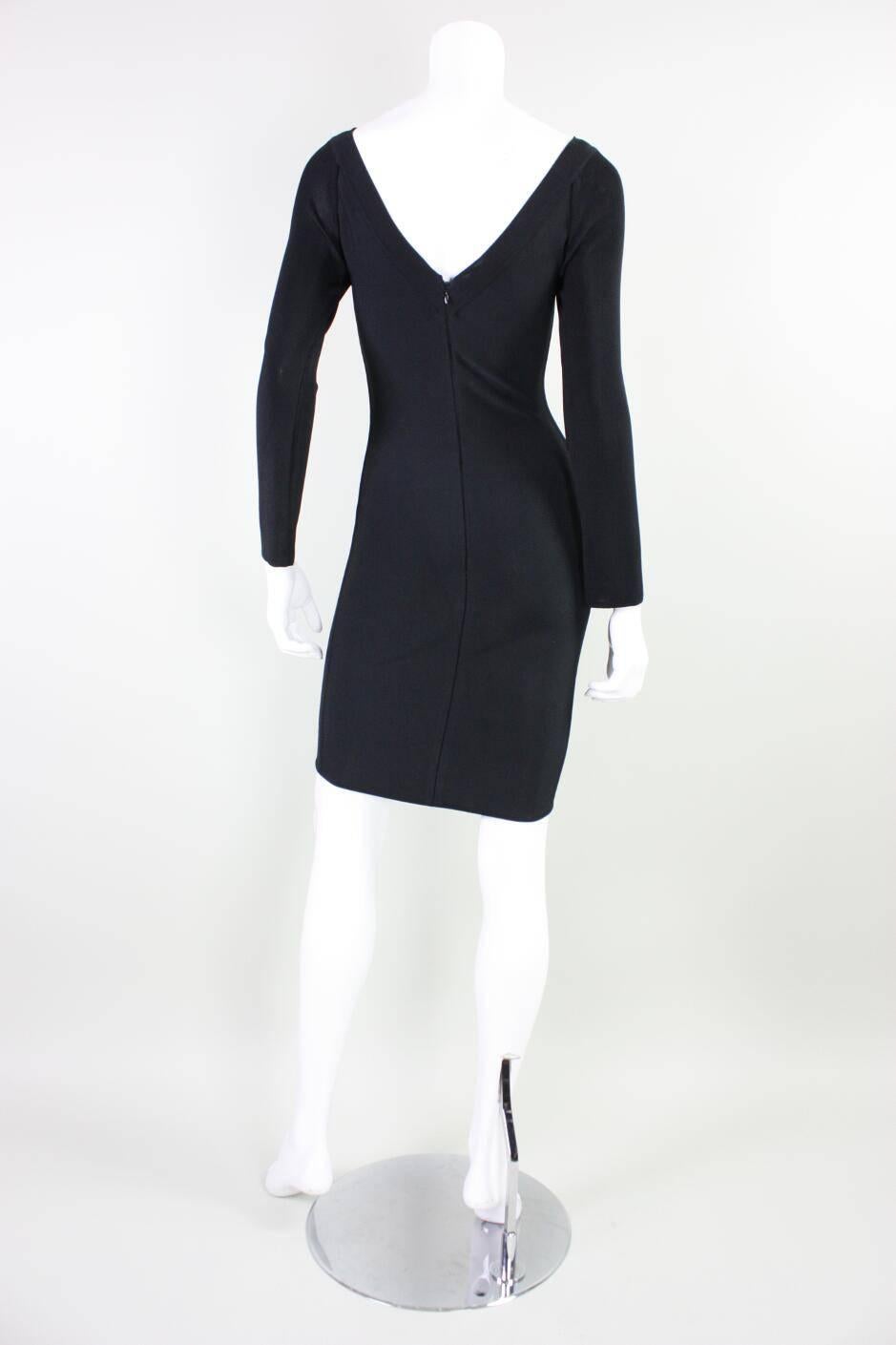 Women's  Herve Leger Body-Con Houndstooth Dress, 1990s  For Sale
