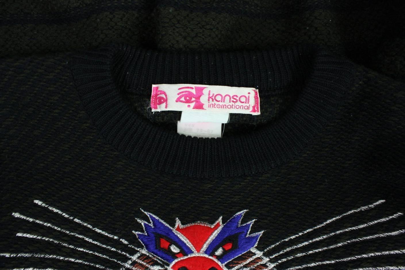 1980's Kansai Yamamoto Embroidered Sweater For Sale 4