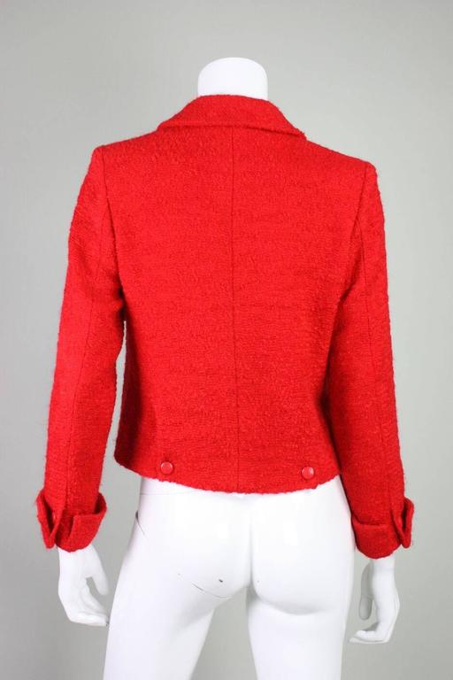 Women's 1990's Chanel Red Bouclé Jacket