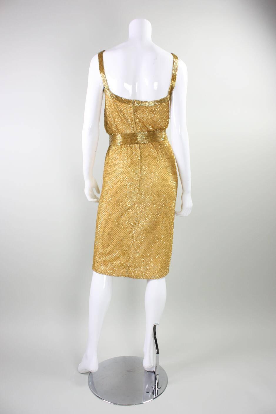 Women's 1950's Ceil Chapman Beaded Party Dress For Sale