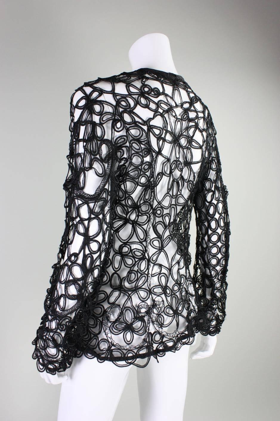 Edwardian Black Tape Lace Jacket For Sale 1