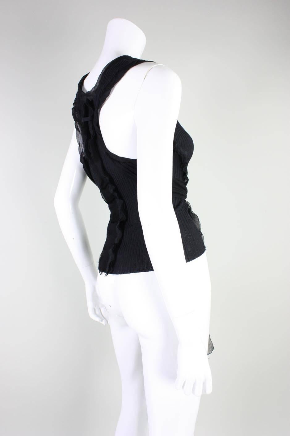 Black 1990's Jean-Paul Gaultier Sweater Vest