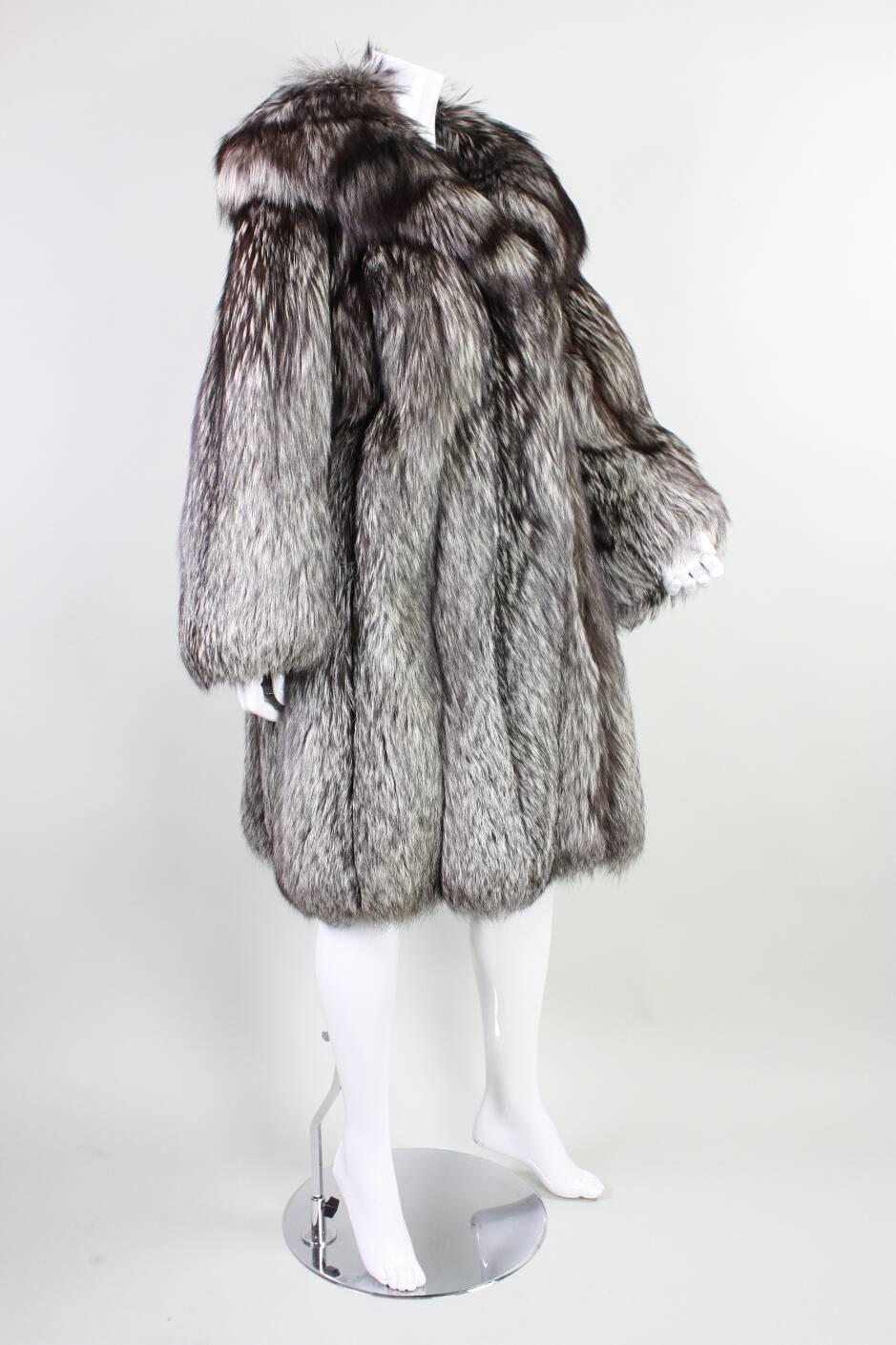 silver fox fur coat vintage